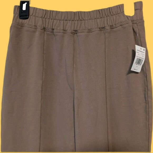 Good American Split Flare Sweats Size 2  Putty/Light Brown New W/ Tags $95 MSRP - Picture 2 of 12